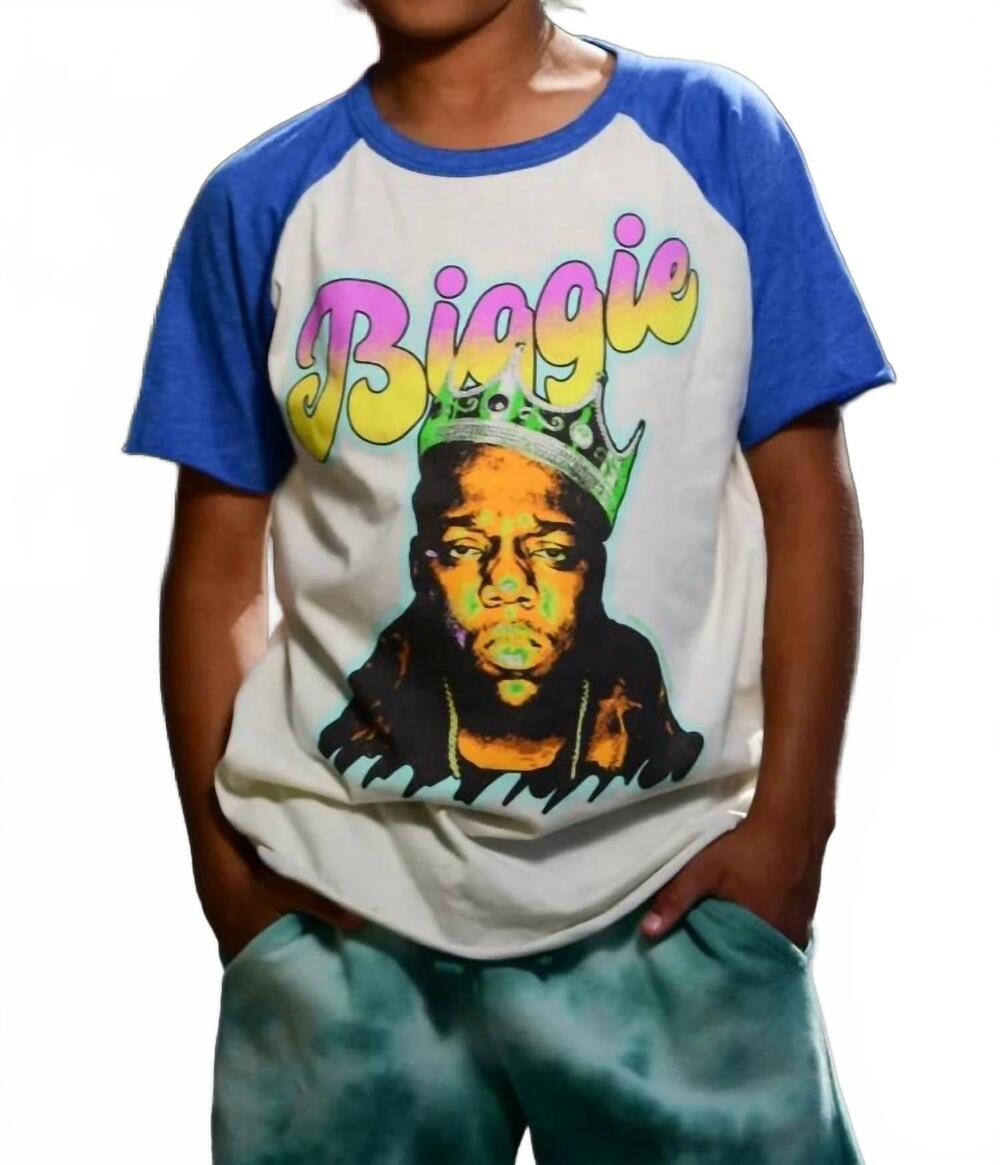 NEW ROWDY SPROUT biggie raglan tee in blue